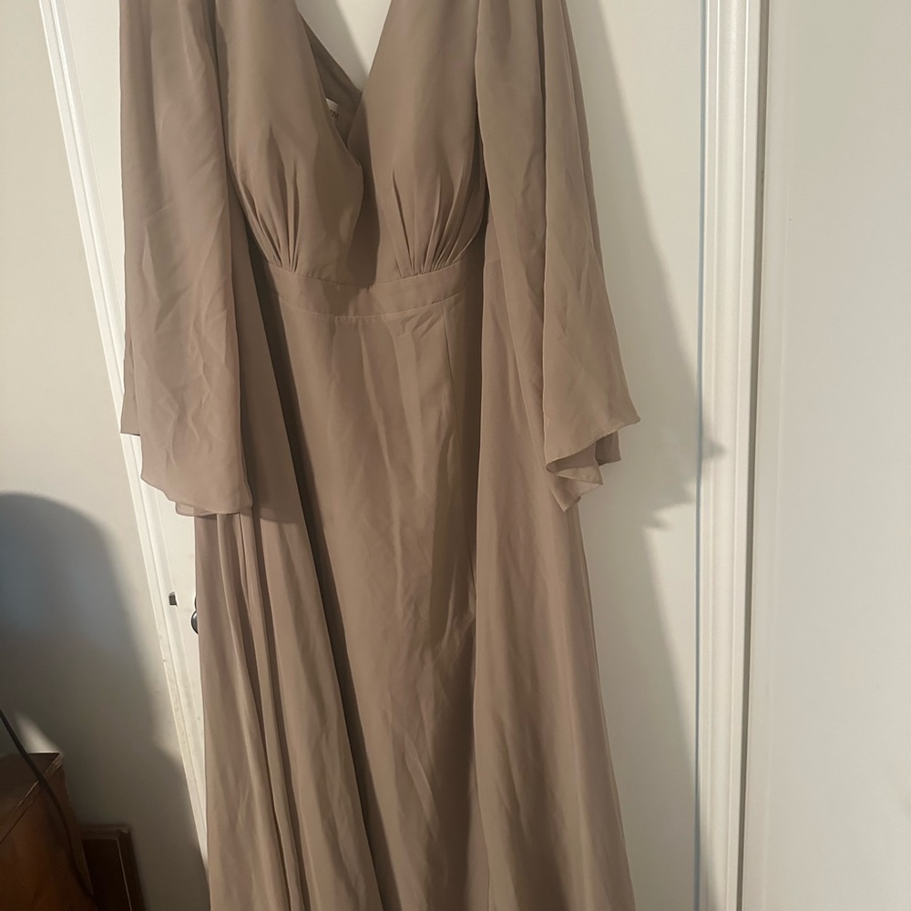 JJ’s House taupe Bridesmaids dress